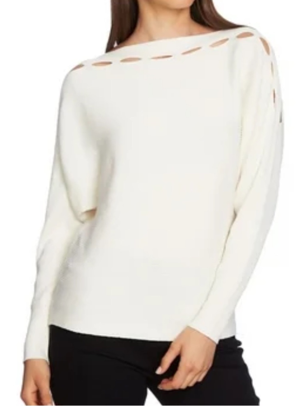 1.STATE Cutout Sweater NWT | Medium | Antique White | Item #3514